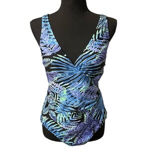 Speedo Vintage Leafy One Piece Swimsuit
